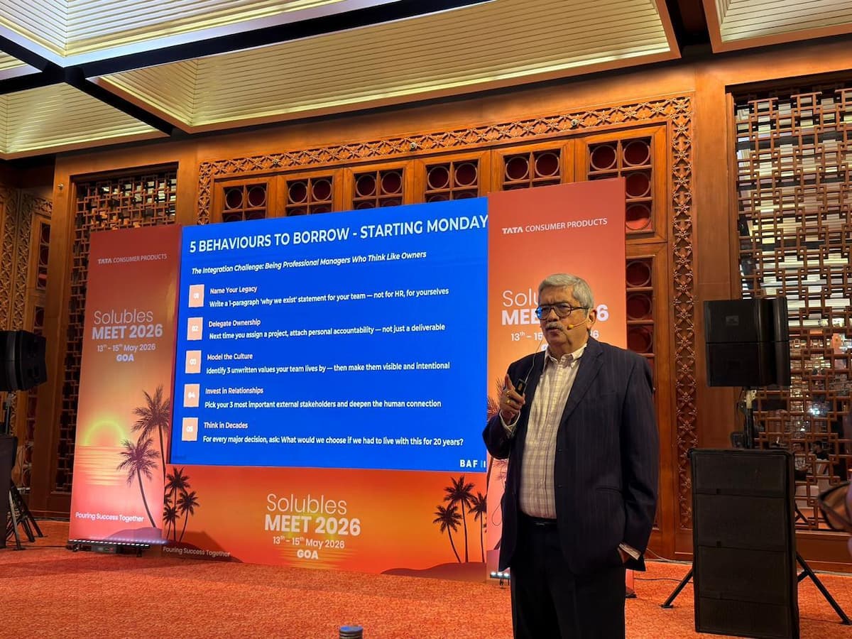 MSA Kumar presenting at the TATA Consumer Products session